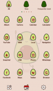 اسکرین شات برنامه Cute Avocado Theme +HOME 3