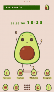 اسکرین شات برنامه Cute Avocado Theme +HOME 1