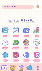 اسکرین شات برنامه Cute Icon Friends Theme +HOME 1