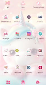 اسکرین شات برنامه Adorable Unicorn Theme +HOME 3