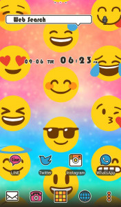 اسکرین شات برنامه Emoji Party +HOME Theme 6