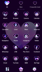 اسکرین شات 3 برنامه Galaxy Heart Theme