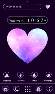 اسکرین شات 1 برنامه Galaxy Heart Theme