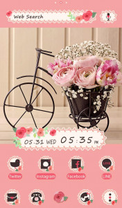 اسکرین شات برنامه Cute Wallpaper Flower Bicycle 1
