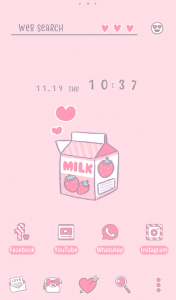 اسکرین شات برنامه Hearty Milk Theme +HOME 5