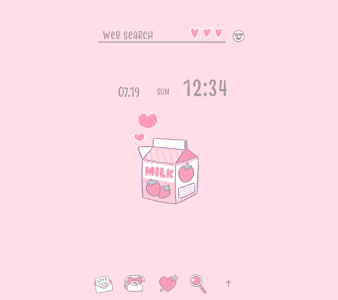 اسکرین شات 1 برنامه Hearty Milk Theme +HOME
