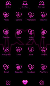 اسکرین شات 3 برنامه Heartbeat Theme +HOME