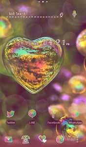 اسکرین شات برنامه Heart Bubble Theme +HOME 5