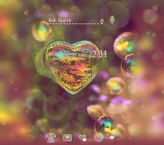 اسکرین شات برنامه Heart Bubble Theme +HOME 1