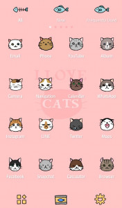 اسکرین شات برنامه I Love Cats Theme +HOME 3
