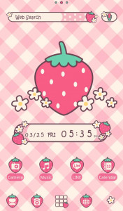 اسکرین شات 1 برنامه Strawberry Checks +HOME Theme