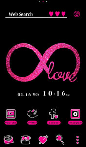 اسکرین شات برنامه Glitter Wallpaper Infinite Love Black x Pink Theme 1