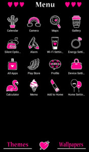 اسکرین شات برنامه Glitter Wallpaper Infinite Love Black x Pink Theme 2