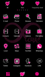 اسکرین شات برنامه Glitter Wallpaper Infinite Love Black x Pink Theme 3