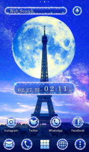 اسکرین شات برنامه Full Moon Eiffel Tower Theme 5