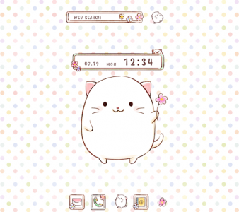 اسکرین شات برنامه Cute Wallpaper Roly Poly Cats Theme 1