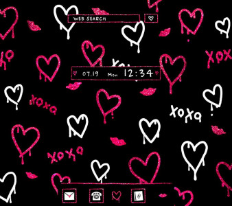 اسکرین شات برنامه Glitter Hearts  Wallpaper 1