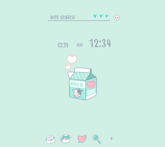 اسکرین شات برنامه Pastel Milk Theme +HOME 1