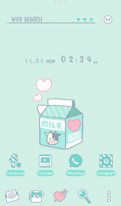 اسکرین شات برنامه Pastel Milk Theme +HOME 5