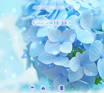 اسکرین شات برنامه Blue Hydrangea Theme 1