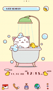 اسکرین شات برنامه Cute Wallpaper Cat Bath Theme 1