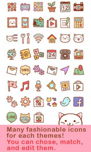 اسکرین شات 4 برنامه Cute Theme-Kitty Face-