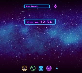 اسکرین شات برنامه Neon Galaxy Theme 1