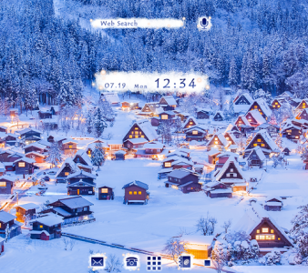اسکرین شات برنامه Beautiful Wallpaper Shirakawa-go Winter Theme 1