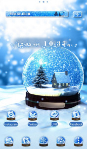 اسکرین شات برنامه Snow Globe Theme +HOME 1