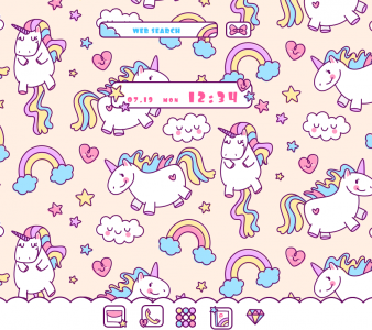 اسکرین شات برنامه Endearing Unicorns Theme 1