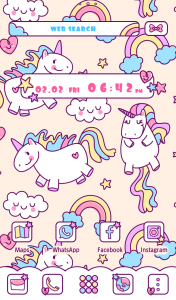 اسکرین شات برنامه Endearing Unicorns Theme 5