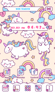 اسکرین شات برنامه Cute Wallpaper Endearing UnicornsTheme 5