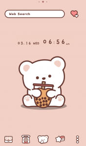 اسکرین شات 5 برنامه Bubble Tea Bear Theme +HOME
