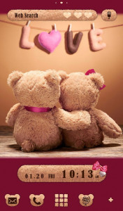 اسکرین شات برنامه Cute Theme Teddy Bear Couple 1