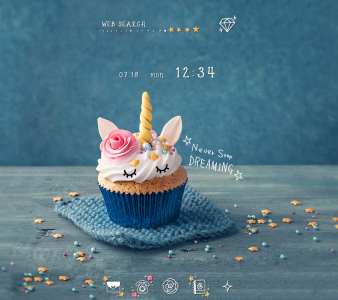 اسکرین شات برنامه Unicorn CupcakeTheme 1