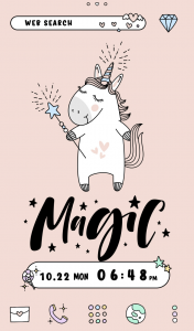 اسکرین شات برنامه Unicorn Magic Theme 1