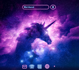 اسکرین شات برنامه Unicorn Sparkle Theme 1