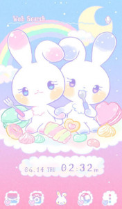 اسکرین شات برنامه Pastel colors Wallpaper Cute Dreamy Rabbit Theme 1