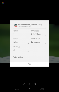 اسکرین شات 4 برنامه Canon Print Service