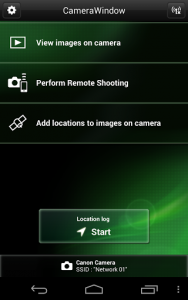اسکرین شات برنامه Canon CameraWindow 1
