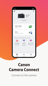 اسکرین شات برنامه Canon Camera Connect 1