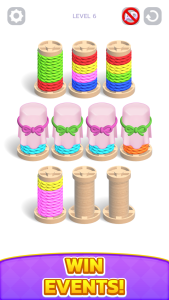 اسکرین شات 3 بازی Rope Color Match 3D