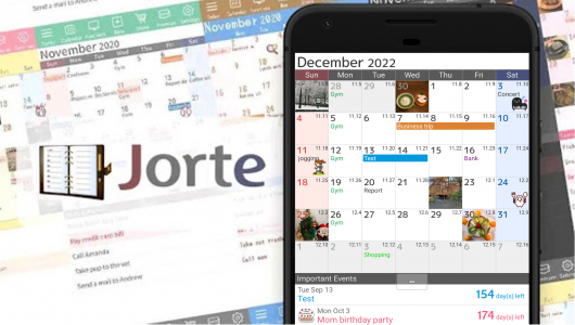 اسکرین شات برنامه Jorte Calendar & Organizer 1