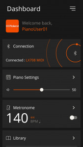 اسکرین شات برنامه Roland Piano App 1