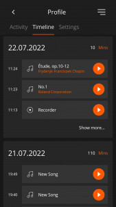 اسکرین شات 2 برنامه Roland Piano App