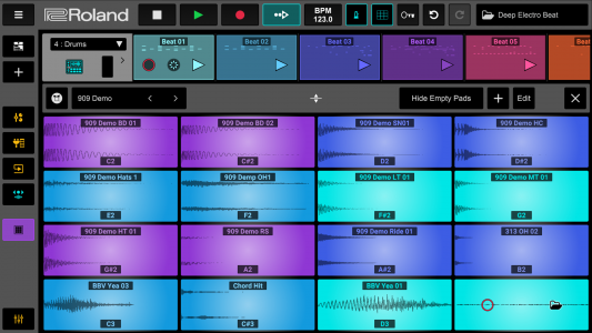 اسکرین شات 2 برنامه Roland Zenbeats Music Creation