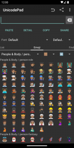 اسکرین شات 3 برنامه Unicode Pad