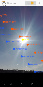 اسکرین شات 3 برنامه Sun position and path
