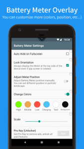 اسکرین شات برنامه Battery Meter Overlay 4