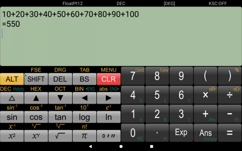 اسکرین شات برنامه Panecal Scientific Calculator 1